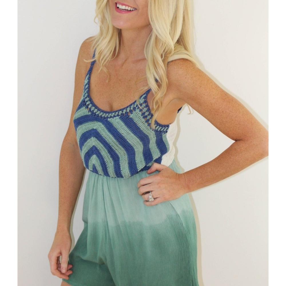 💃ombre crotchet summer romper
